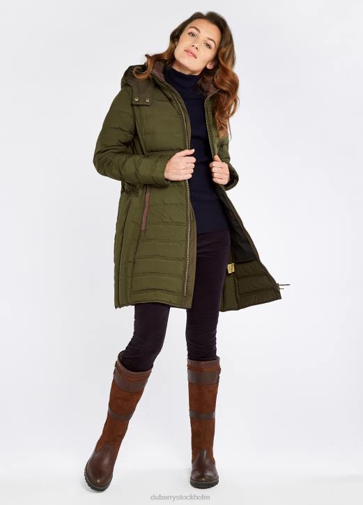 ballybrophy quiltad jacka 4VXX185 Kläder oliv Dubarry kvinnor