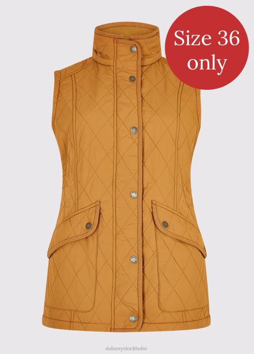 clonmel quiltad gilet 4VXX586 Kläder bärnsten Dubarry kvinnor