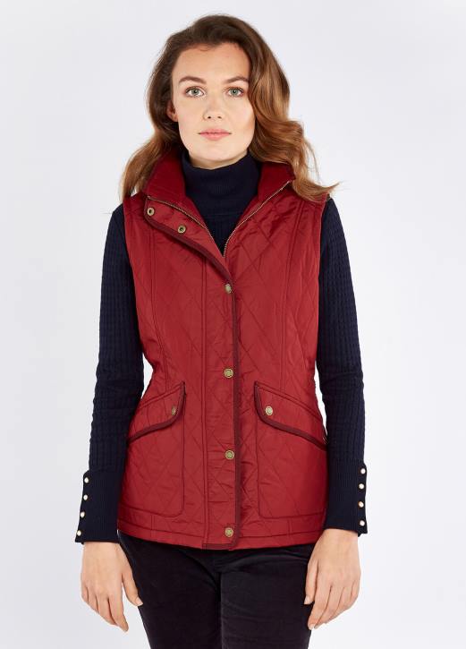 clonmel quiltad gilet 4VXX710 Kläder rubin Dubarry kvinnor