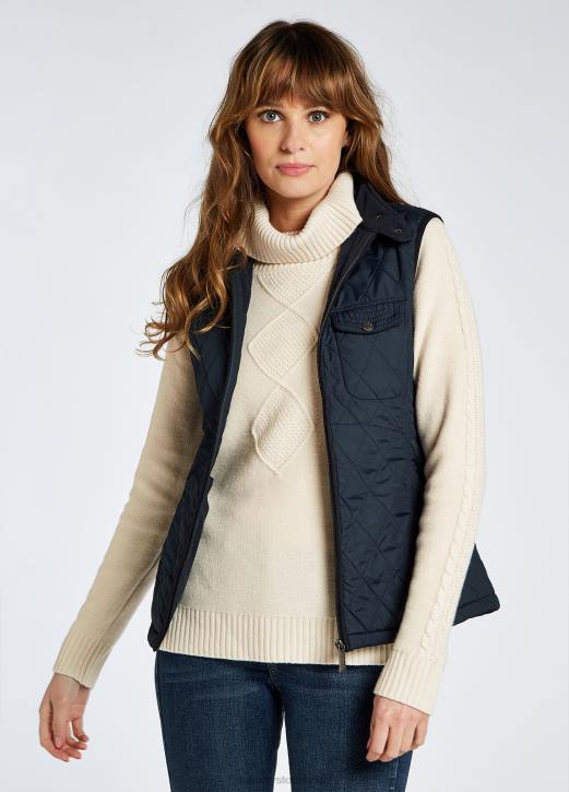 rathdown quiltad gilet 4VXX186 Kläder Marin Dubarry kvinnor