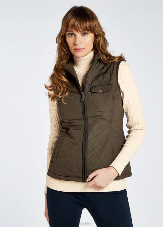 rathdown quiltad gilet 4VXX254 Kläder oliv Dubarry kvinnor