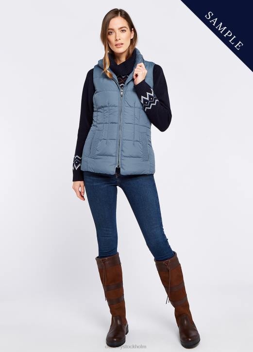 spiddal quiltad gilet 4VXX696 Kläder skifferblå Dubarry kvinnor