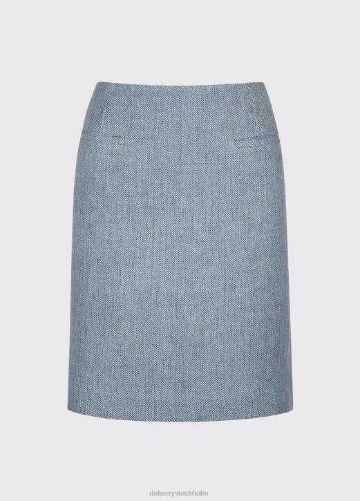 solros linne dam kjol 4VXX719 Kläder blå Dubarry kvinnor