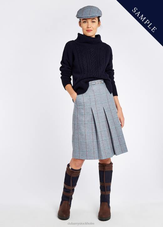 tweed kjol i gran 4VXX636 Kläder blå ljung Dubarry kvinnor