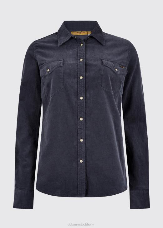 angelica pincord skjorta 4VXX263 Kläder indigo Dubarry kvinnor