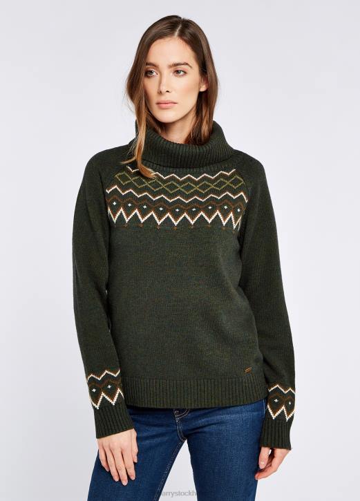 riverstown fair isle tröja 4VXX521 Kläder oliv Dubarry kvinnor