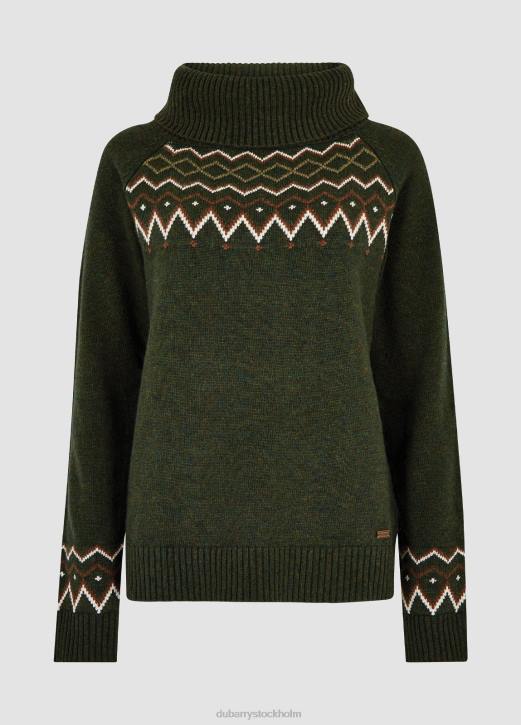 riverstown fair isle tröja 4VXX521 Kläder oliv Dubarry kvinnor