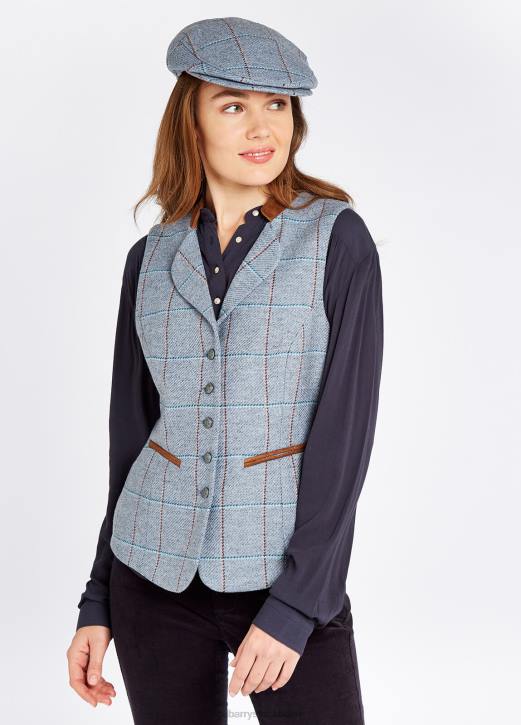 spindelväst i tweed 4VXX635 Kläder blå ljung Dubarry kvinnor