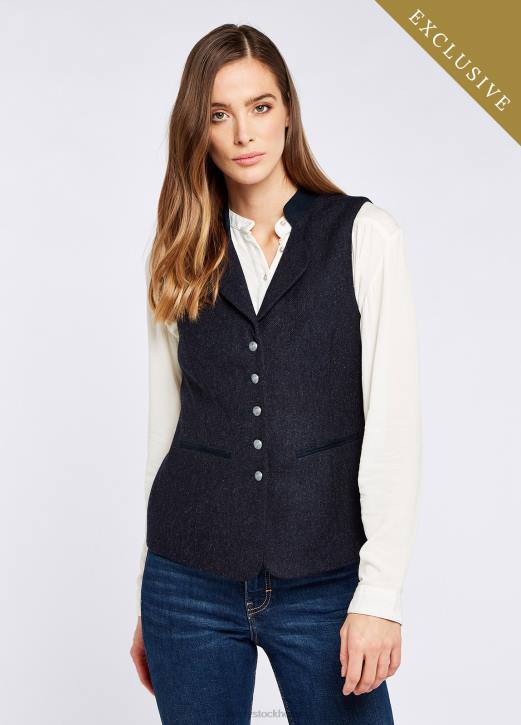 spindelväst i tweed 4VXX690 Kläder Marin Dubarry kvinnor