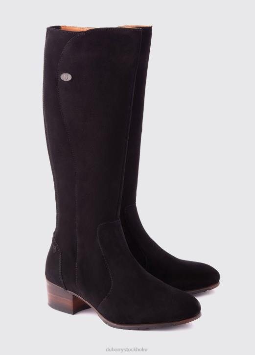 downpatrick knähög stövel 4VXX71 Skodon svart mocka Dubarry kvinnor