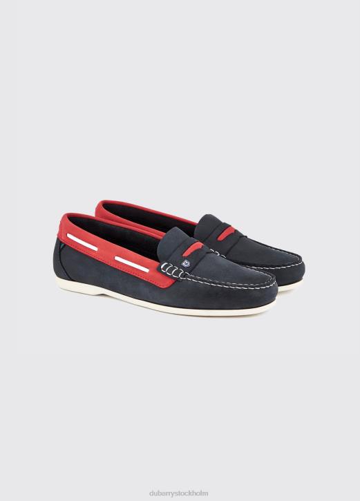 belize däck sko 4VXX112 Skodon denim/röd Dubarry kvinnor