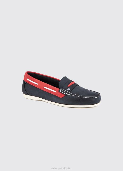 belize däck sko 4VXX112 Skodon denim/röd Dubarry kvinnor