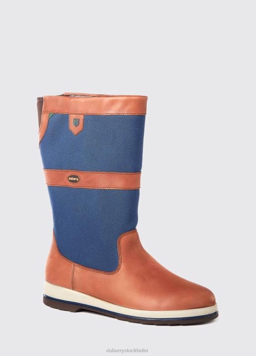 shamrock extrafit segelstövel 4VXX75 Skodon marin/brun Dubarry kvinnor