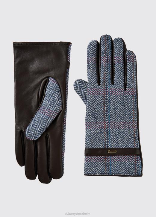 Ballycastle läderhandskar i tweed 4VXX418 Tillbehör denim dis Dubarry kvinnor