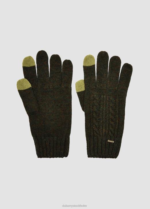 tory stickade handskar 4VXX682 Tillbehör oliv Dubarry kvinnor