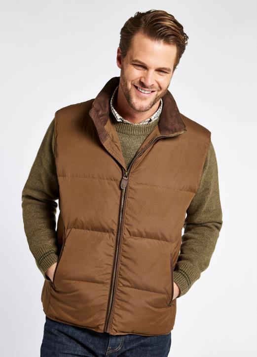 graystown dunfylld gilet 4VXX993 Kläder valnöt Dubarry män