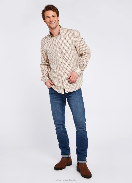 connell tattersall rutig skjorta 4VXX1160 Kläder mörkgrönt Dubarry män