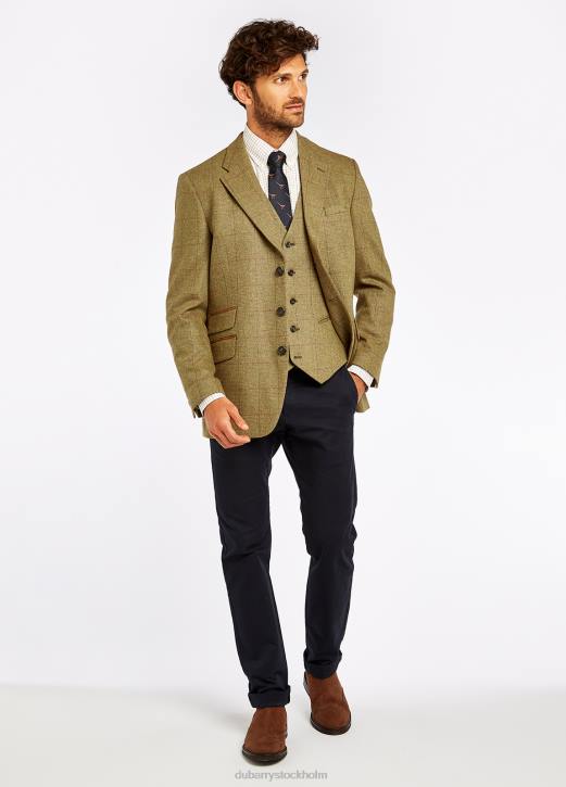 rockingham jacka i tweed 4VXX1095 Kläder bokträ Dubarry män